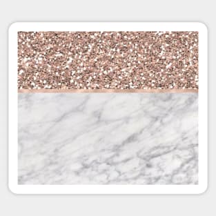 Epicurious rose gold marble Sticker